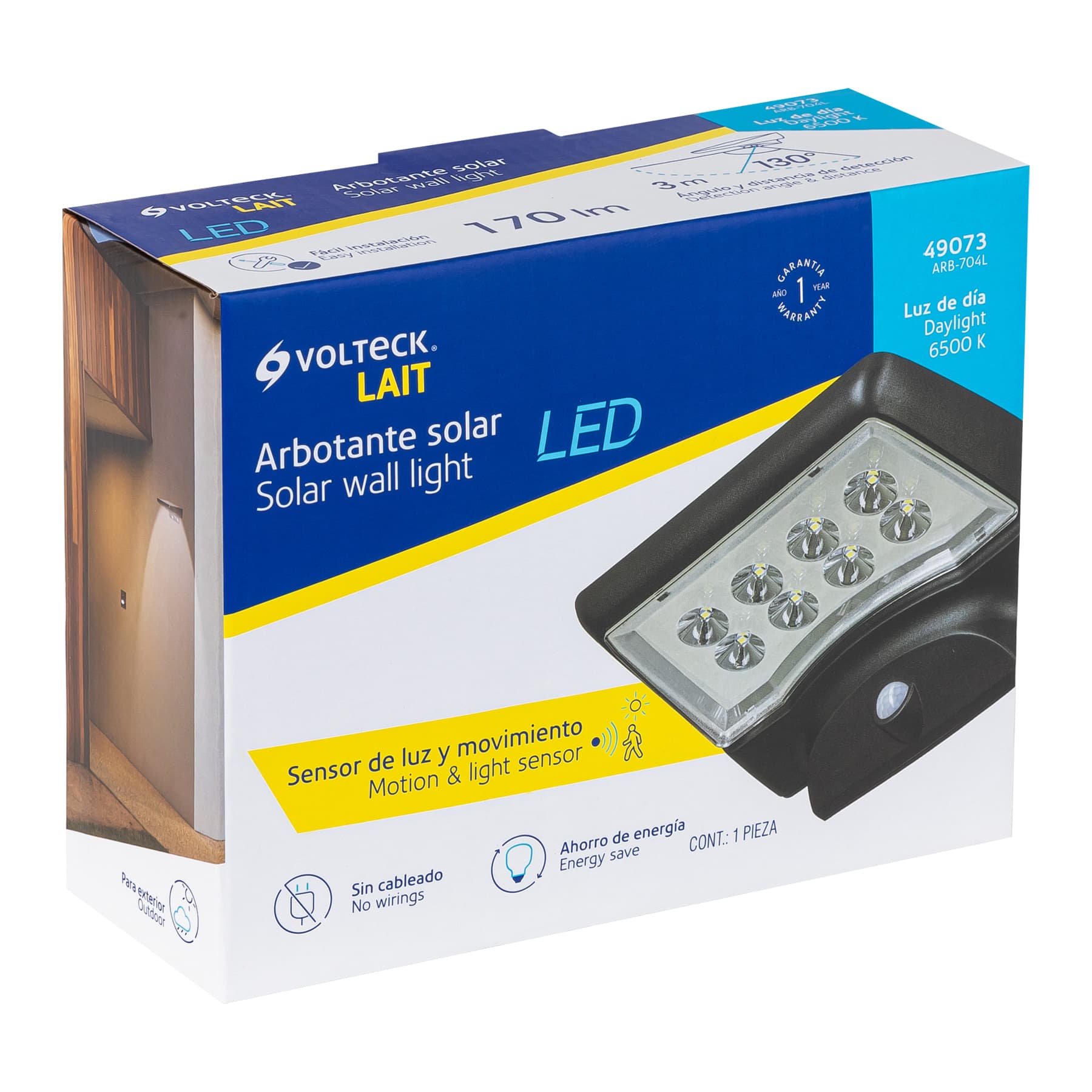 Arbotante solar LED 1.1 W con sensor de movimiento, VOLTECK - Imagen 7