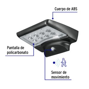 Arbotante solar LED 1.1 W con sensor de movimiento, VOLTECK - Imagen 4