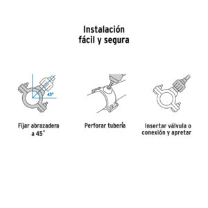 Abrazadera para toma domiciliaria PP 3' x 1/2', FOSET - Imagen 6