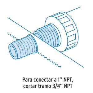 Multiconector polipropileno para tinaco, sin válvula, FOSET - Imagen 3
