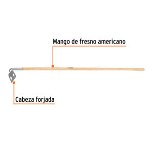 Azadón mezclero, cabeza forjada 7', mango de 60', TRUPER - Imagen 3