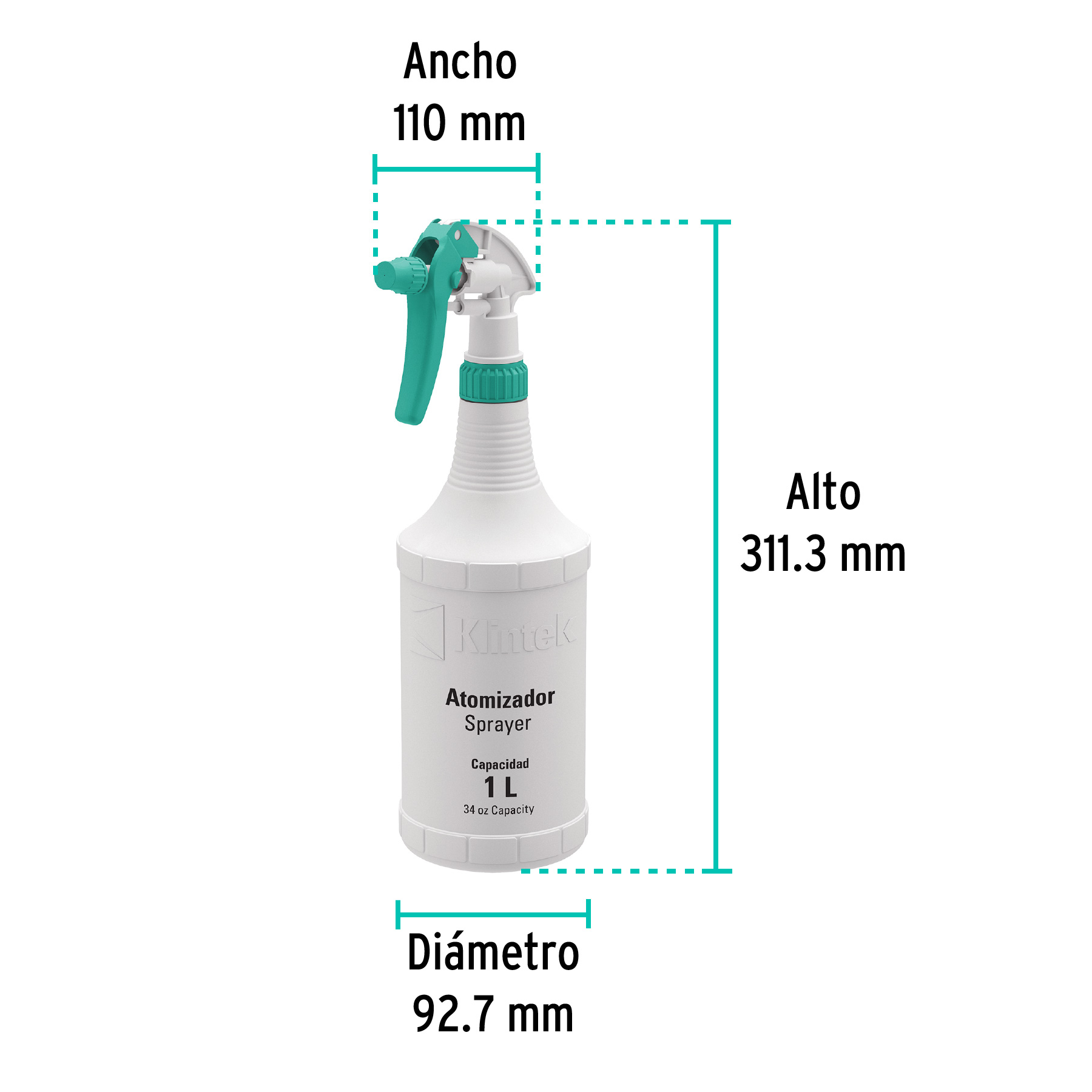 Atomizador de 1 litro, KLINTEK - Imagen 4
