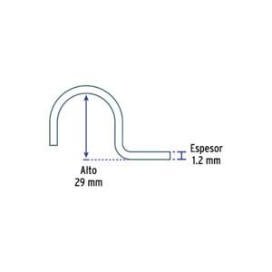 Bolsa c/5 abrazaderas tipo uña 1-1/4' p/tubo pared delgada - Imagen 4