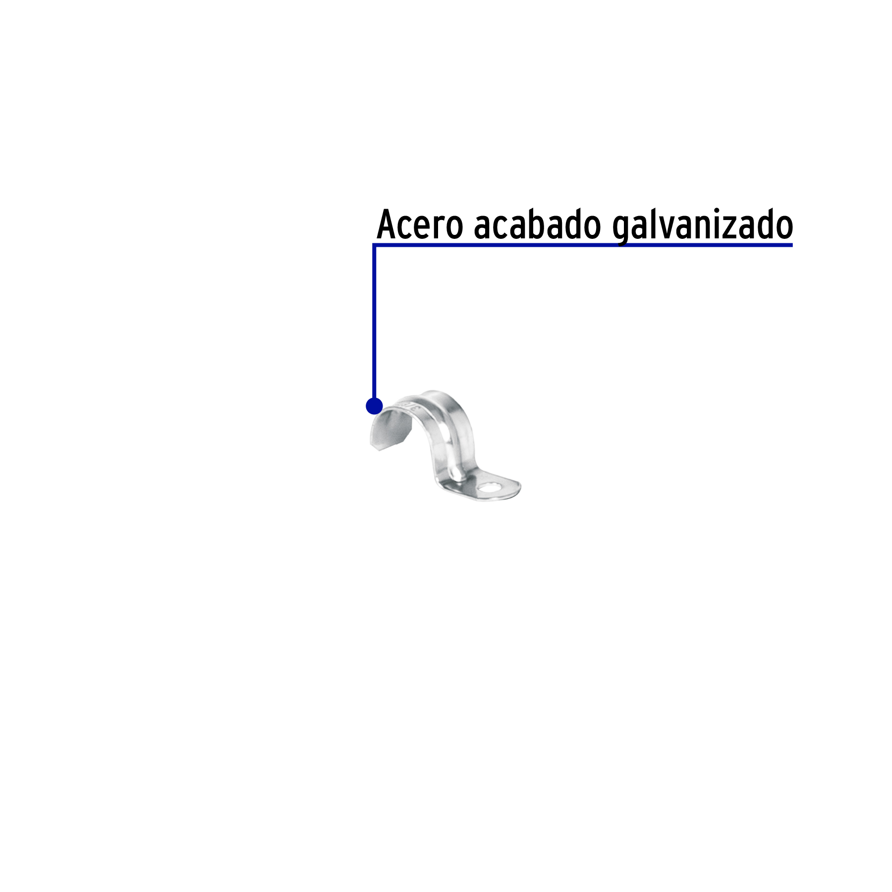 Bolsa c/10 abrazaderas tipo uña 3/8' p/tubo pared delgada - Imagen 3