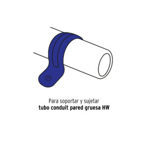 Bolsa c/5 abrazaderas tipo uña 4' p/tubo pared gruesa - Imagen 4