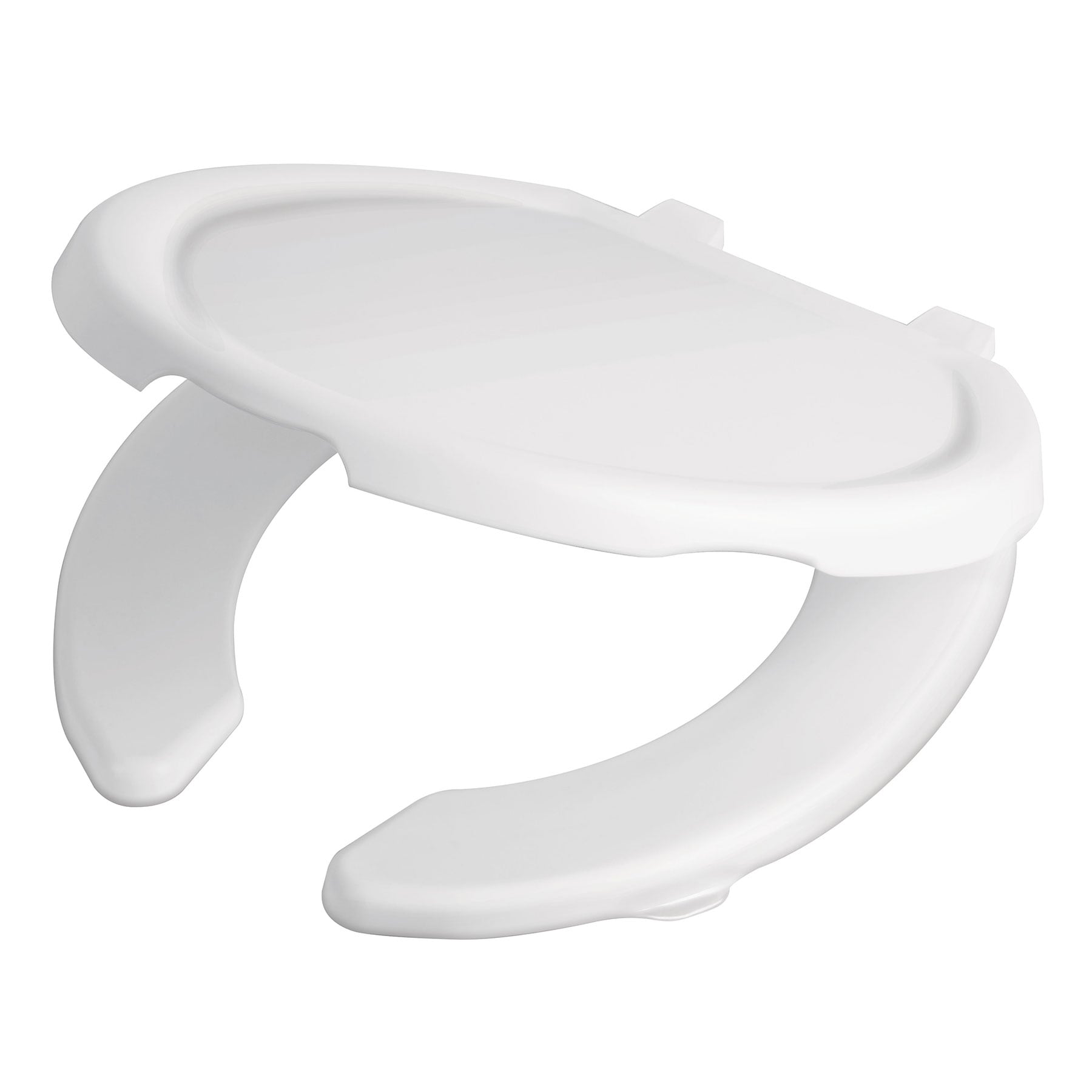 Asiento redondo ligero para WC, abierto, blanco, BASIC - Imagen 3