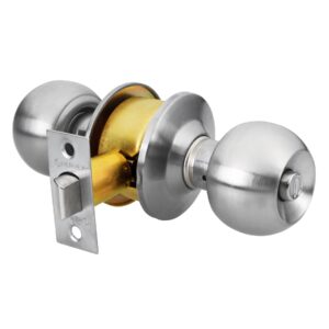 Cerradura tipo esfera, cilíndrico, baño, cromo, HERMEX BASIC
