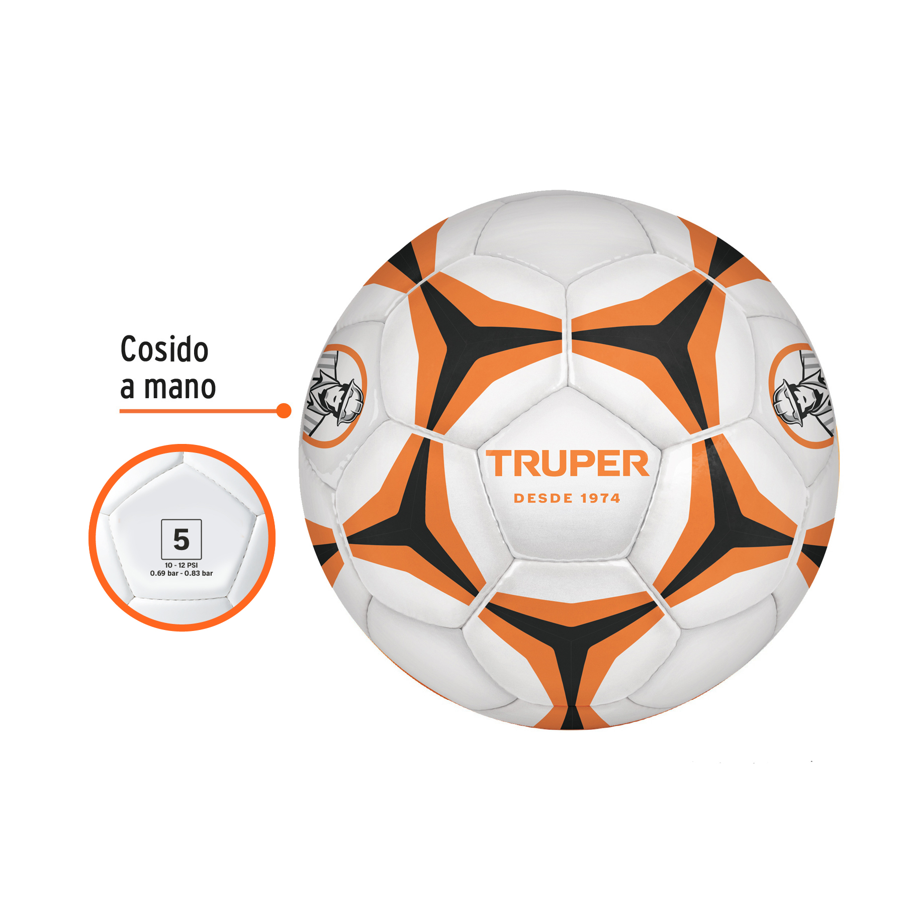 Balón de fútbol, No. 5, TRUPER - Imagen 3