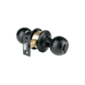 Cerradura tipo esfera, cilíndrico, baño, negro, BASIC - Imagen 2