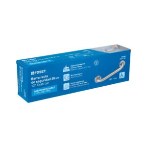 Barra recta de seguridad, acero inoxidable, 30cm, FOSET - Imagen 6