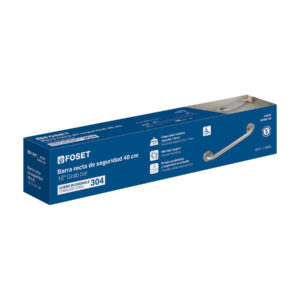 Barra recta de seguridad, acero inoxidable, 40cm, FOSET - Imagen 6