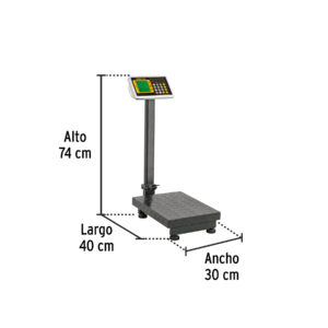 Báscula electrónica de plataforma, plegable, 100 kg. PRETUL - Imagen 4