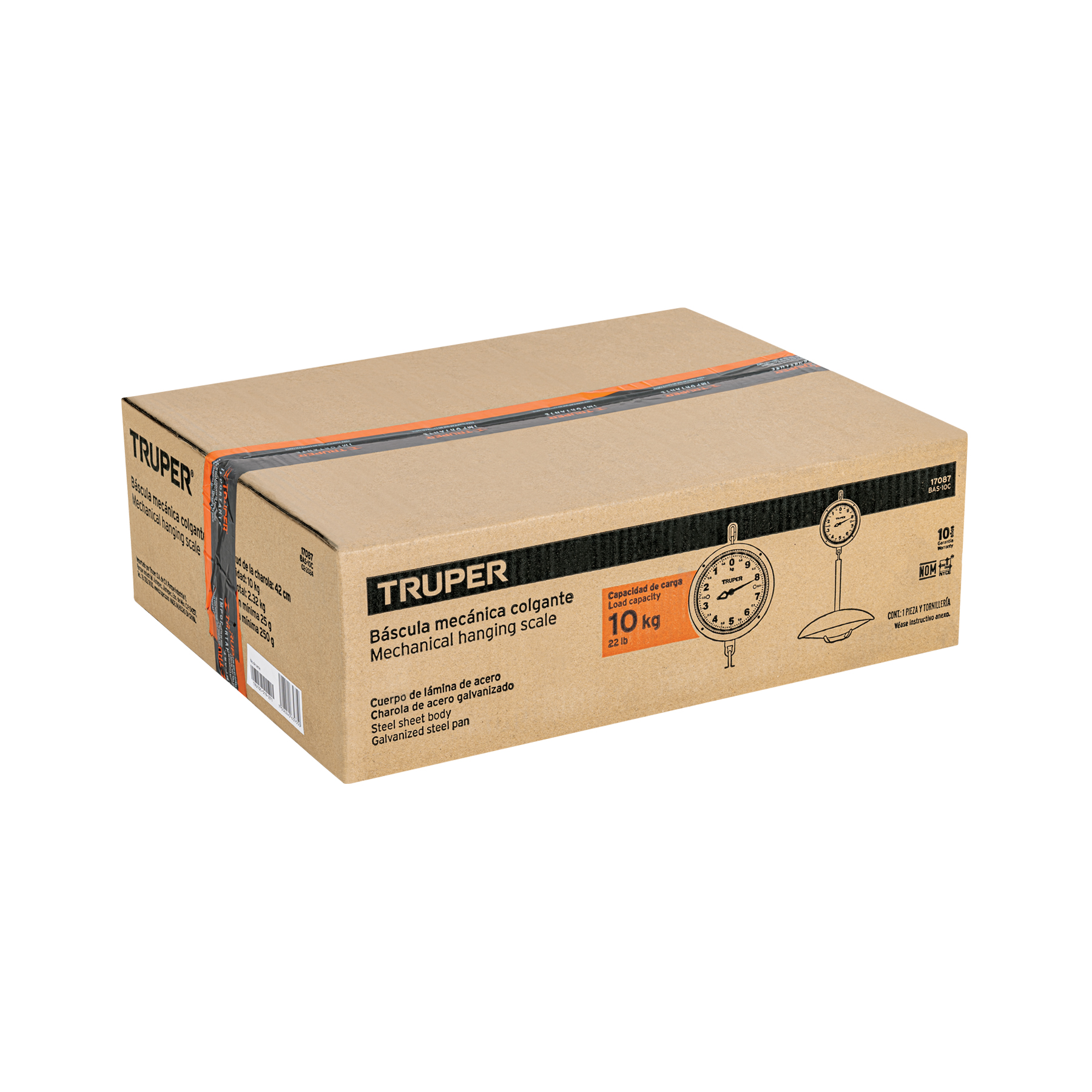 Báscula capacidad 10 kg mecánica colgante, TRUPER - Imagen 4