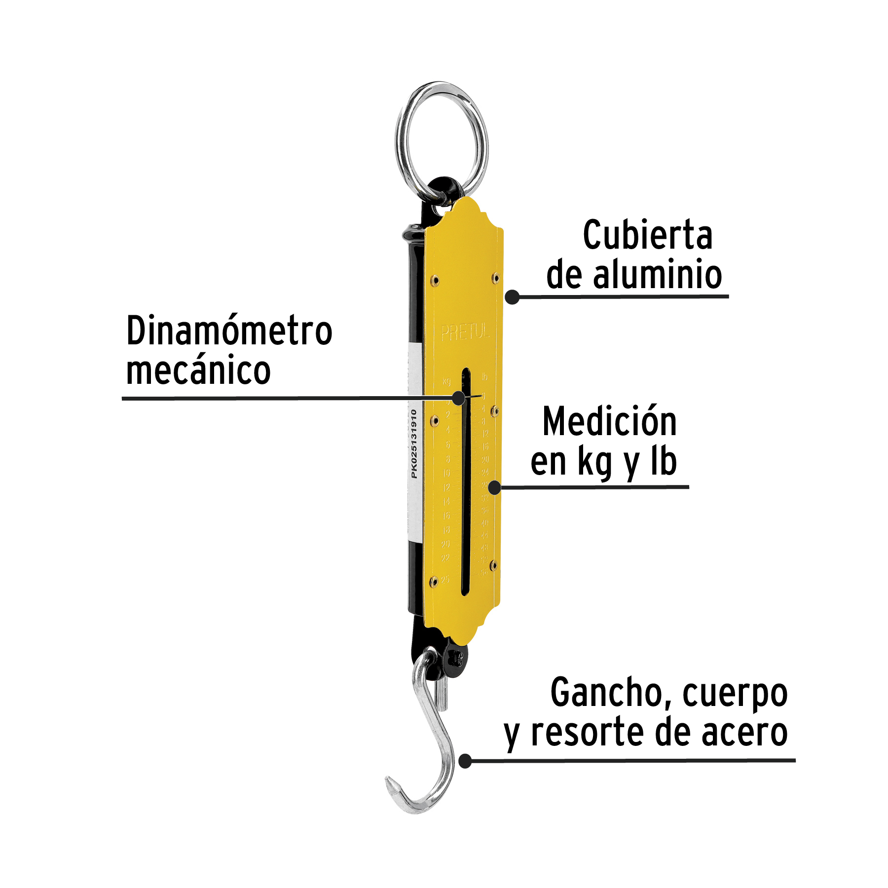 Báscula capacidad 25 kg romana de resorte, PRETUL - Imagen 3