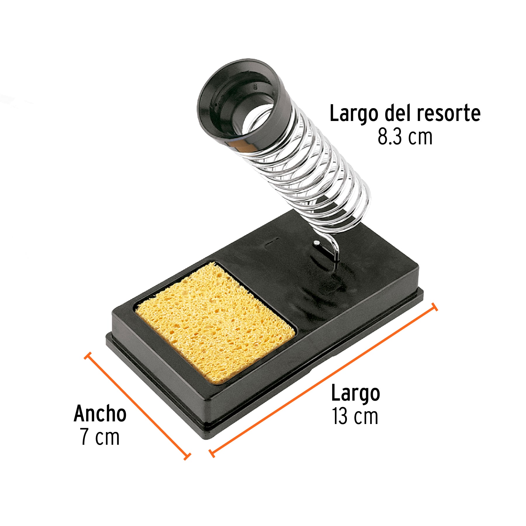 Base para cautín tipo lápiz con limpiador de esponja, TRUPER - Imagen 3