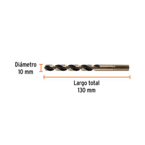 Broca HSS 10.0 mm Trugold para metal, TRUPER EXPERT - Imagen 4