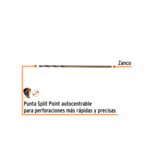 Broca HSS 1.0 mm Trugold para metal, TRUPER EXPERT - Imagen 3