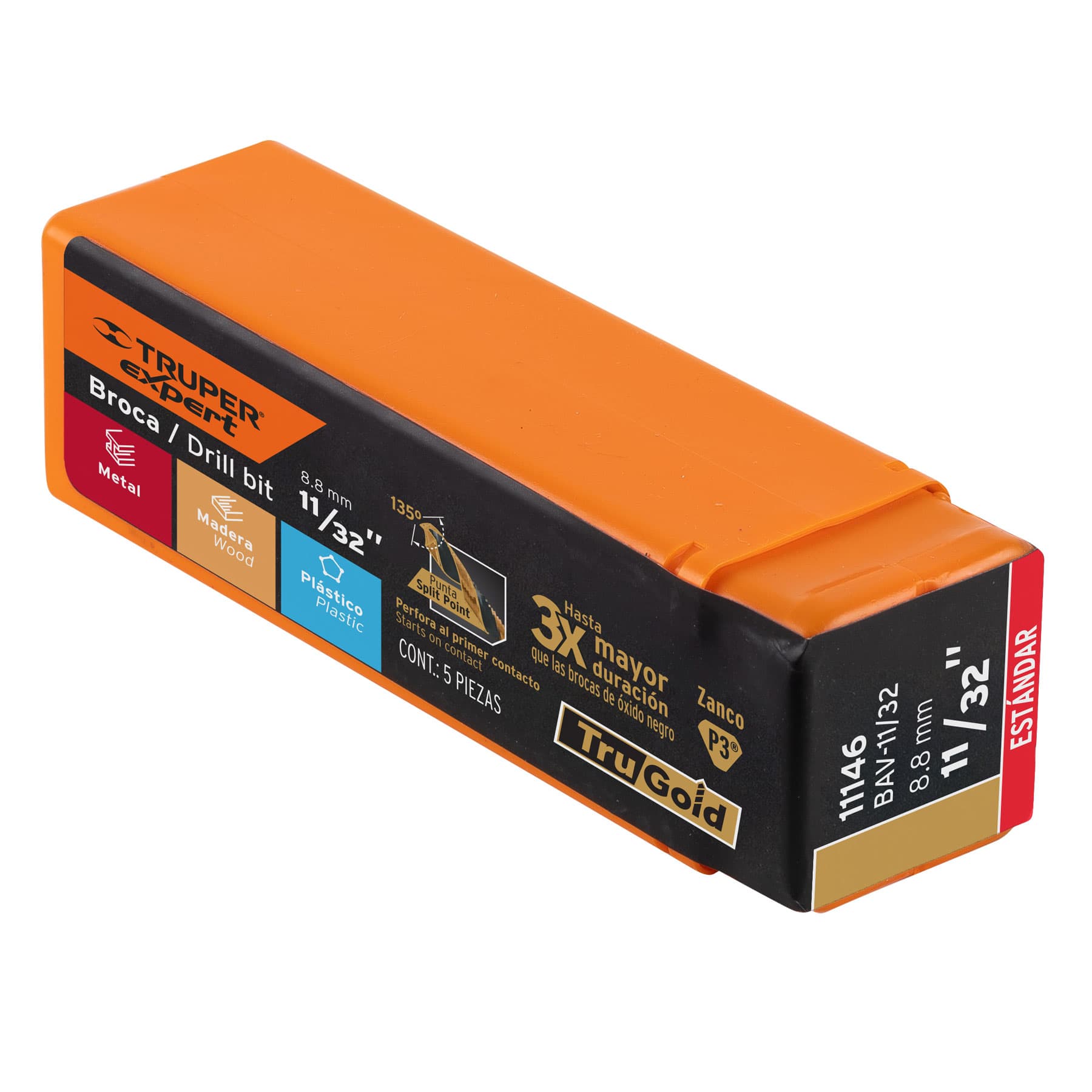 Broca HSS 11/32' Trugold para metal, TRUPER EXPERT - Imagen 5