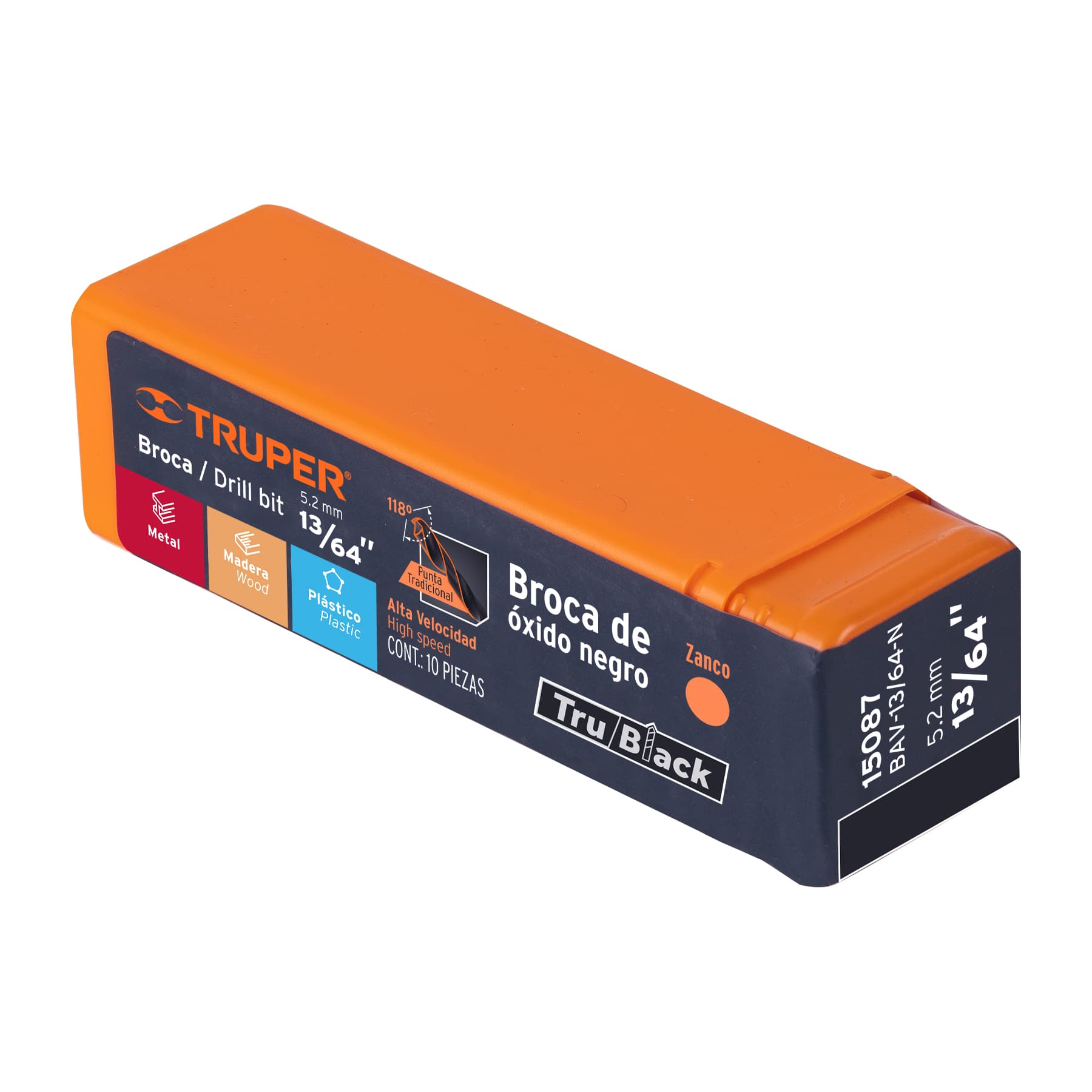 Broca HSS 13/64' Trublack para metal, TRUPER - Imagen 3