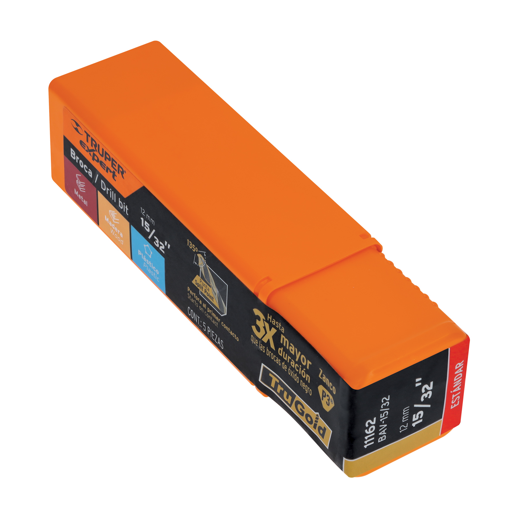 Broca HSS 15/32' Trugold para metal, TRUPER EXPERT - Imagen 3