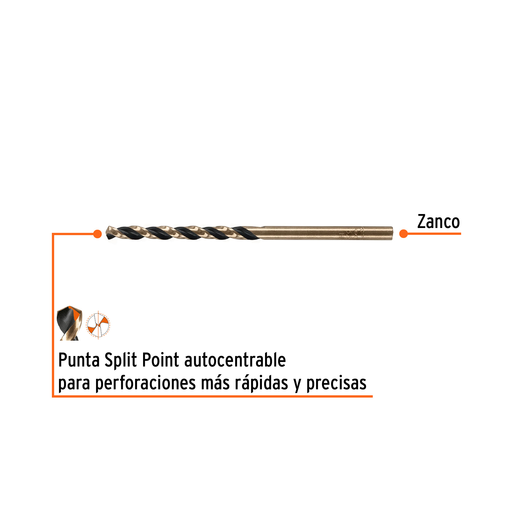 Broca HSS 3.5 mm Trugold para metal, TRUPER EXPERT - Imagen 3