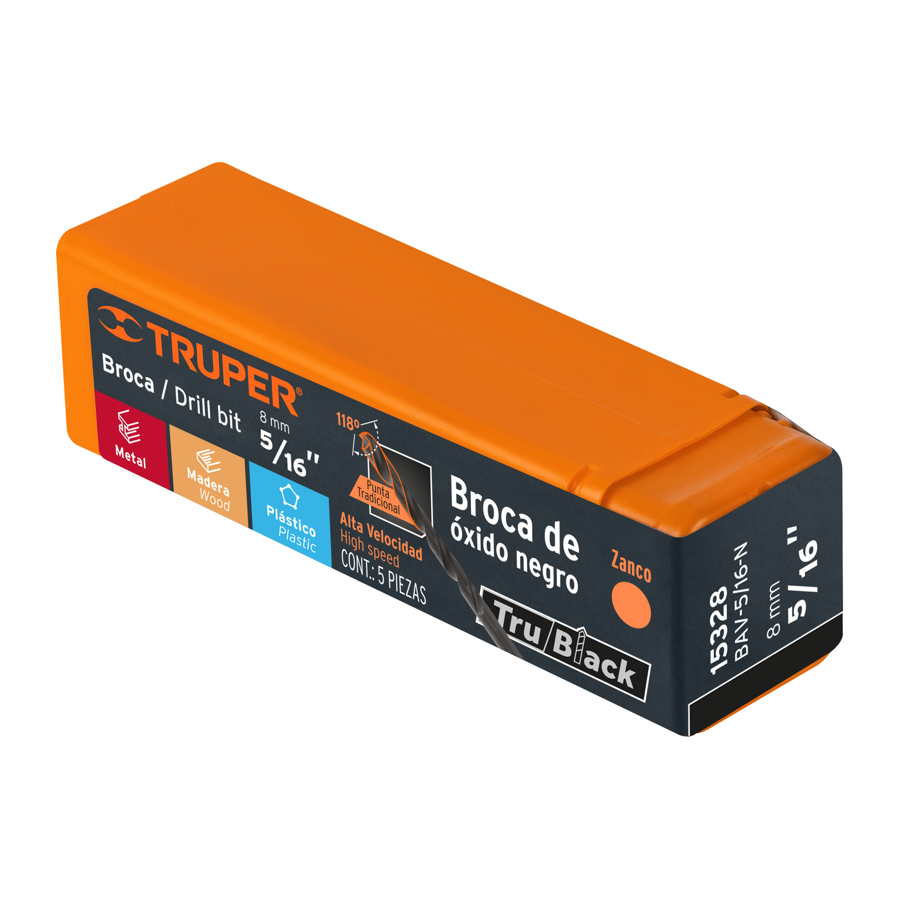 Broca HSS 5/16' Trublack para metal, TRUPER - Imagen 3