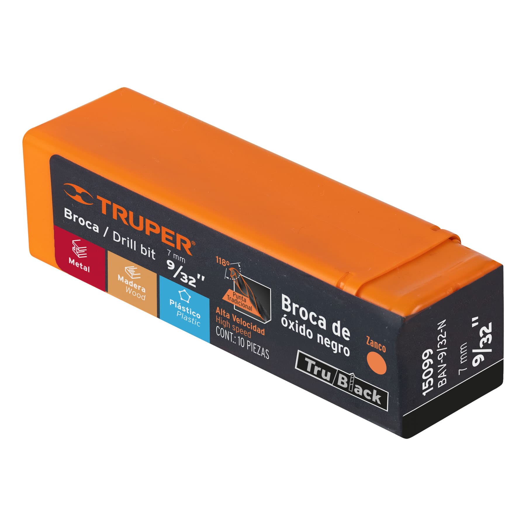 Broca HSS 9/32' Trublack para metal, TRUPER - Imagen 3