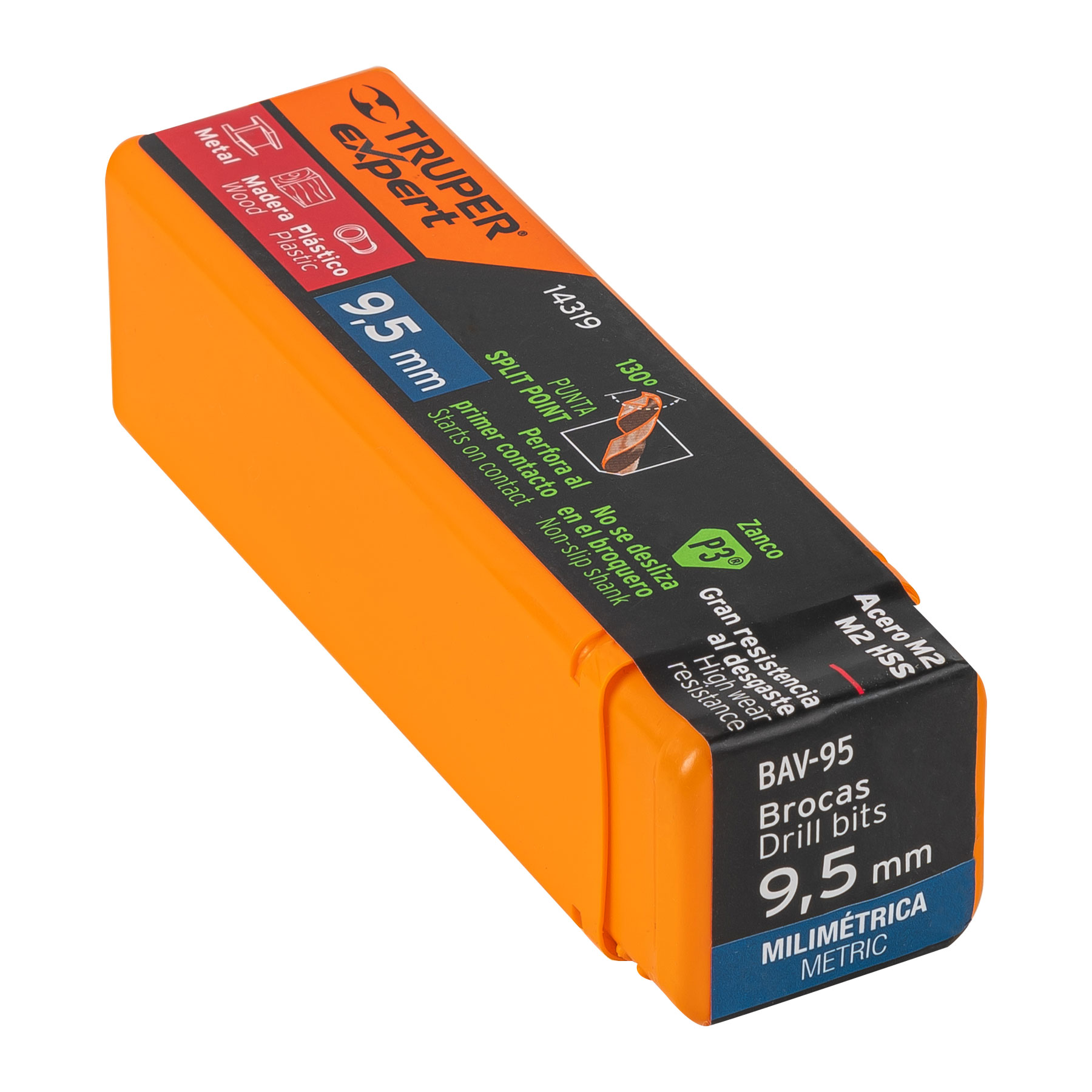 Broca HSS 9.5 mm Trugold para metal, TRUPER EXPERT - Imagen 5