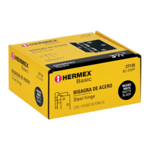 Bisagra cuadrada 3-1/2', negro mate, cabeza plana, BASIC - Imagen 5