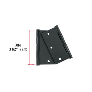 Bolsa c/2 bisagras cuadradas 3-1/2', plana, negro, BASIC - Imagen 3