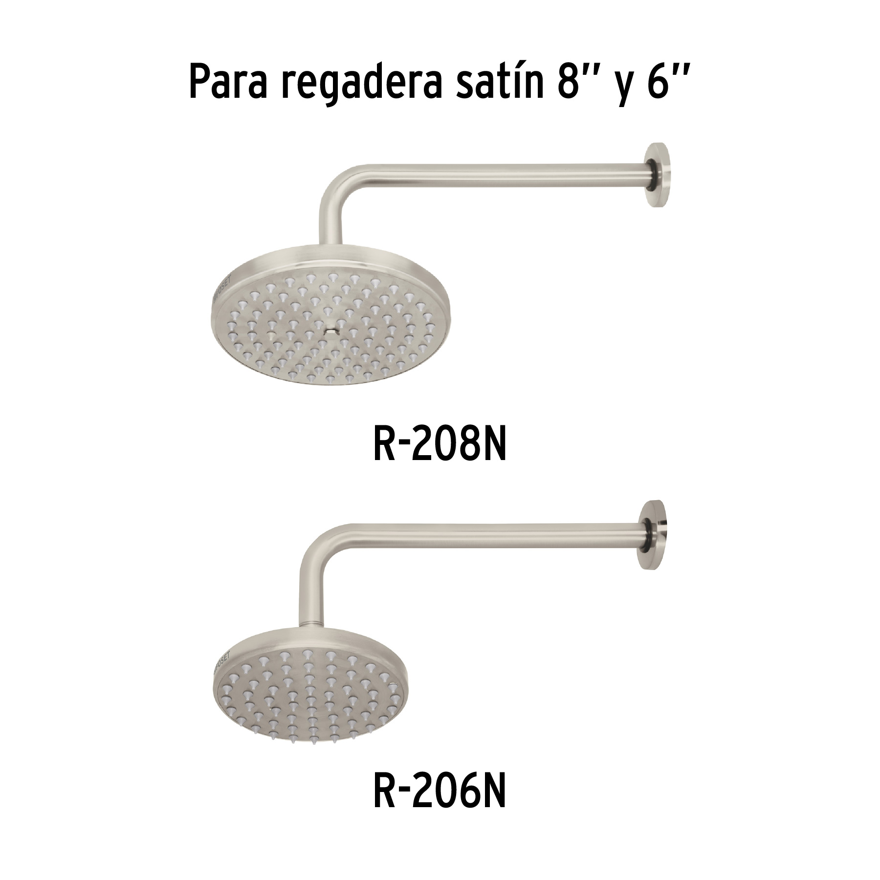Brazo y chapetón para regadera, 30 cm, satín, ELEMENT - Imagen 3