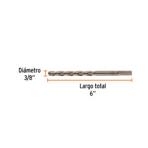 Broca para concreto de 3/8 x 6' en blíster, TRUPER - Imagen 5