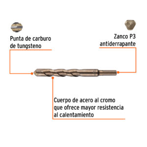 Broca para concreto de 5/8 x 6', TRUPER - Imagen 3