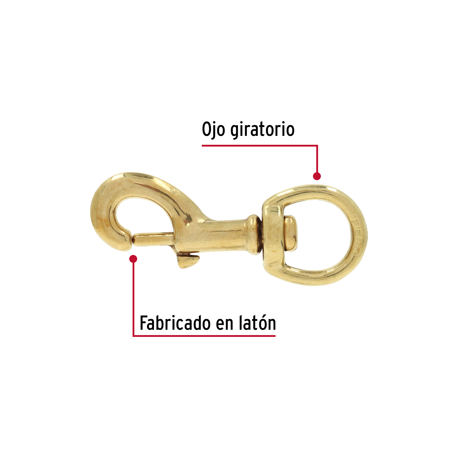 Bandola destorcedora de latón 3/4', FIERO - Imagen 3