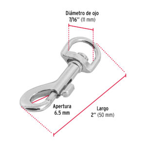 Bandola de zinc de 7/16' giratoria, FIERO - Imagen 4