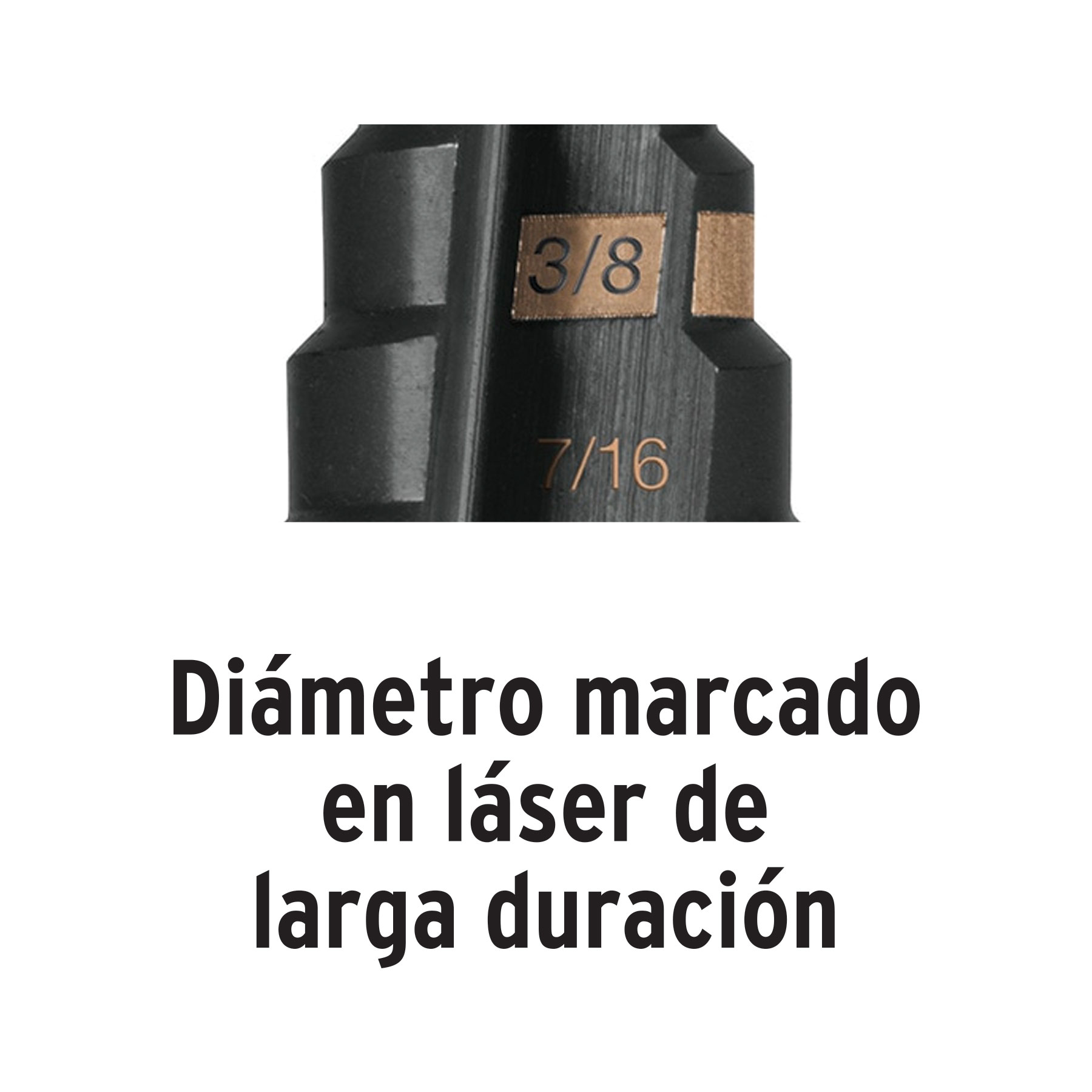 Broca escalonada óxido negro 12escalones 7/16 a 1-1/8,Truper - Imagen 3