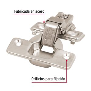 2 bisagras bidimensionales 90°, completa, brazo corto - Imagen 4