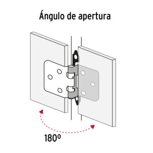 Bolsa con 2 bisagras parche de 7cm, niquelado, HERMEX - Imagen 5
