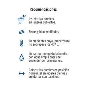 Bomba periférica 1/2HP, altura máx 30m, uso agrícola, FOSET - Imagen 5