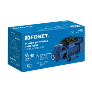 Bomba periférica 1/2HP, altura máx 30m, uso agrícola, FOSET - Imagen 6
