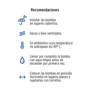 Bomba periférica 1/2HP, altura máx 25m, uso agrícola, FOSET - Imagen 3