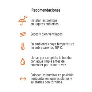 Bomba periférica 1HP, altura máx 60m, uso agrícola, TRUPER - Imagen 5