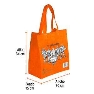 Bolsa ecológica naranja de 30 x 34 cm, TRUPER - Imagen 3