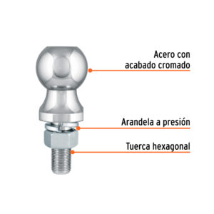 Bola de arrastre para remolque, 1-7/8', 2,000 lb, TRUPER - Imagen 4