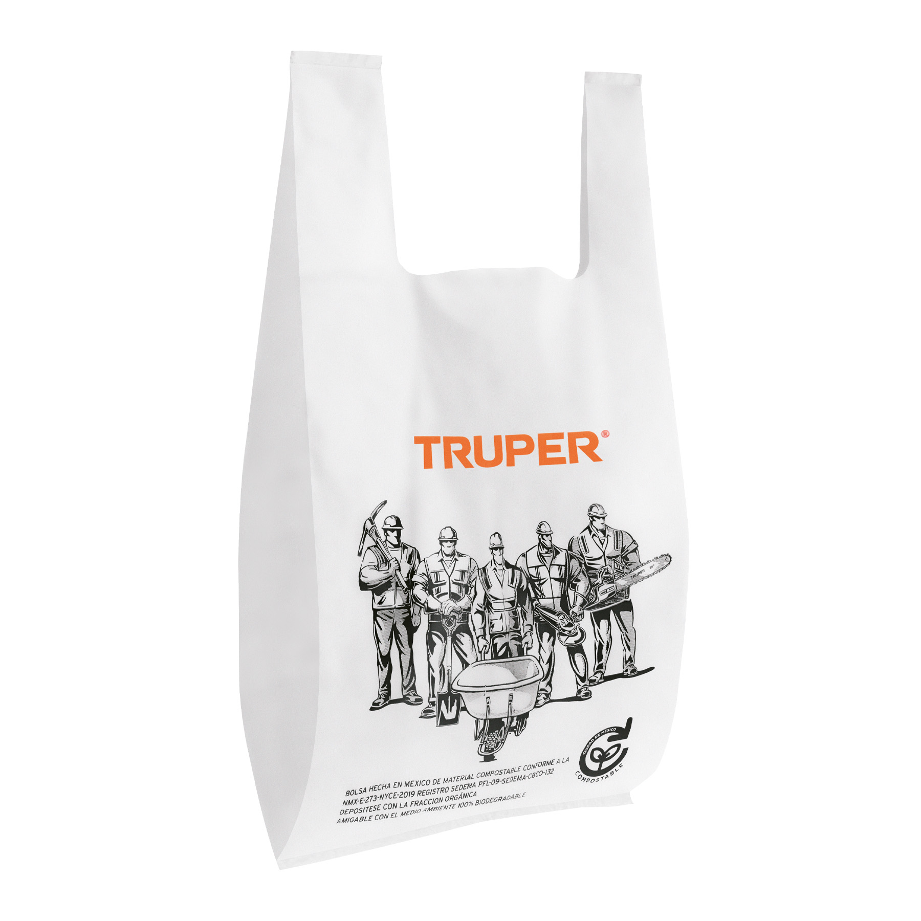 100 bolsas plásticas biodegradables de 27 x 50 cm, TRUPER - Imagen 2
