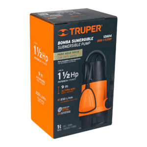 Bomba sumergible plástica, 1-1/2 HP para agua sucia, TRUPER - Imagen 5