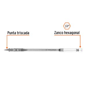 Broca plana de manita 1/4' para madera, TRUPER - Imagen 3