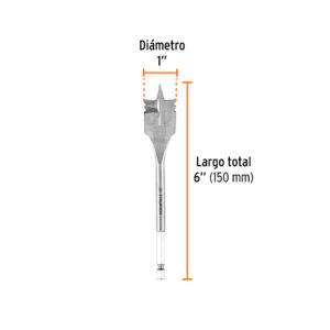 Broca plana de manita 1' para madera, TRUPER - Imagen 4