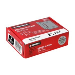 Bisagra rectangular 2' acero inoxidable, HERMEX - Imagen 5