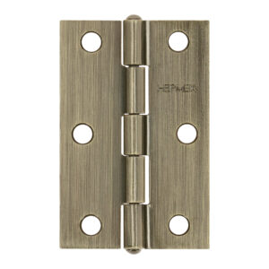 Bisagra rectangular 2-1/2' latón antiguo, HERMEX